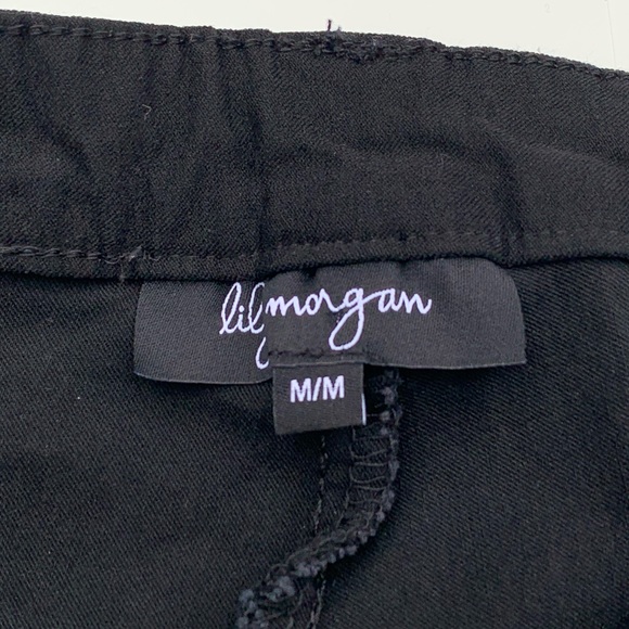 🖤 [2/$25] LILY MORGAN WOMENS BLACK CAPRIS SHORTS 🖤 - Picture 3 of 4